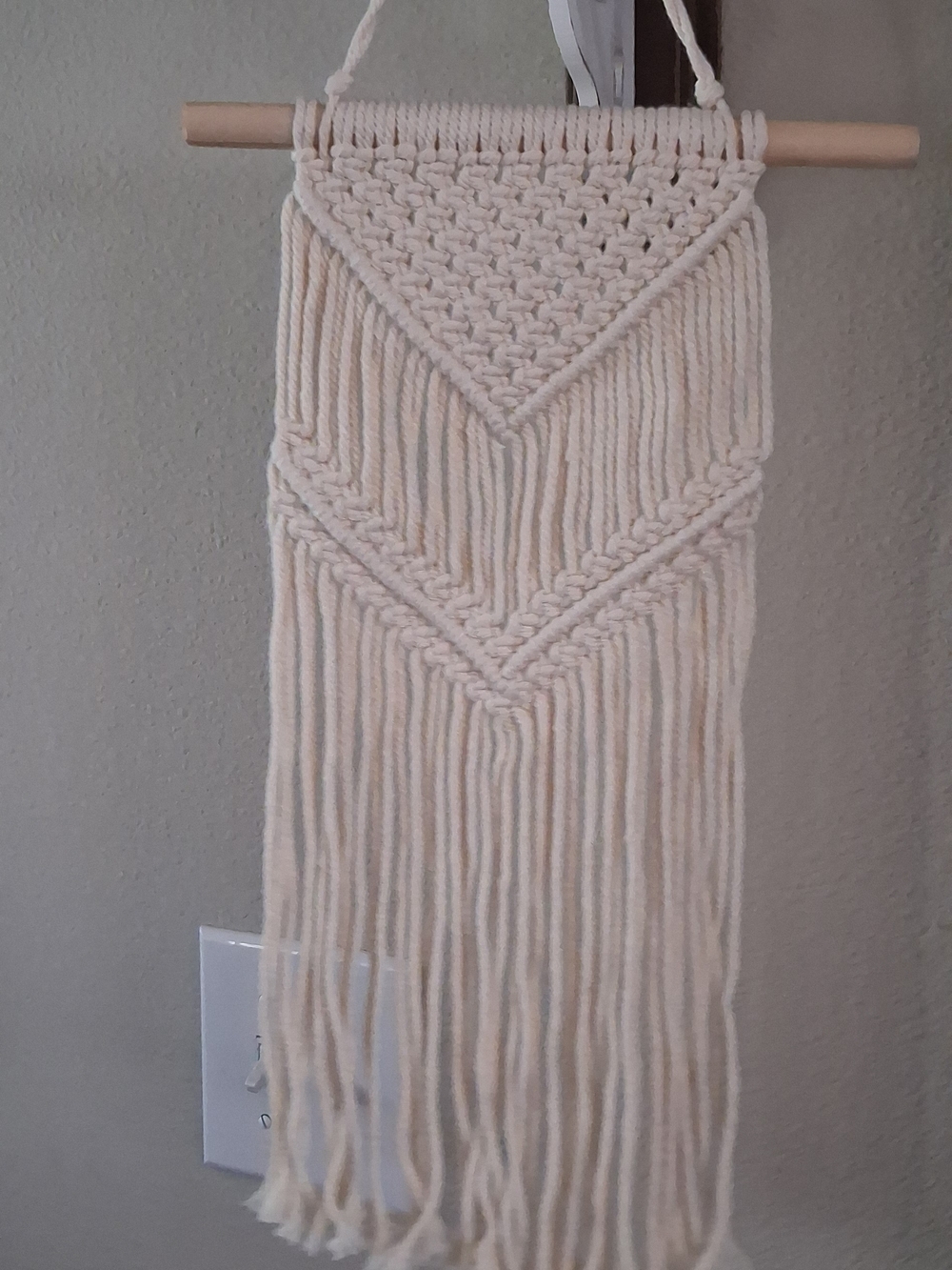 Handmade Cream Macramé Wall Hanging